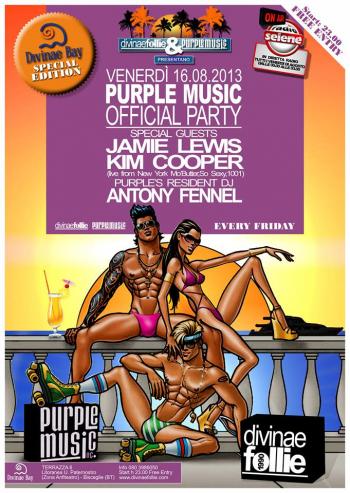 Kim Cooper al Divinae Bay - Purple music official party