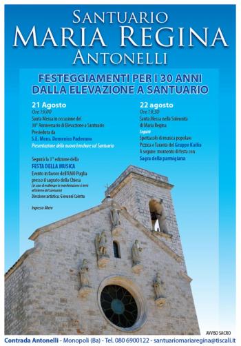 30° Anniversario di Elevazione a Santuario