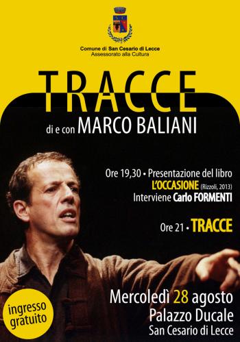 Marco Baliani nello spettacolo teatrale Tracce
