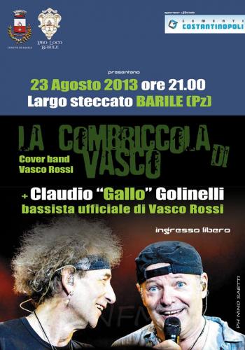 La combriccola di Vasco in concerto con Claudio Golinelli, bassista di Vasco