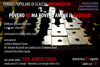 Torneo Popolare di Scacchi Antirazzista con festa