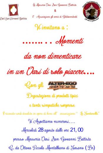 Momenti da non dimenticare in un'oasi di piacere - con gli Alter-Ego live