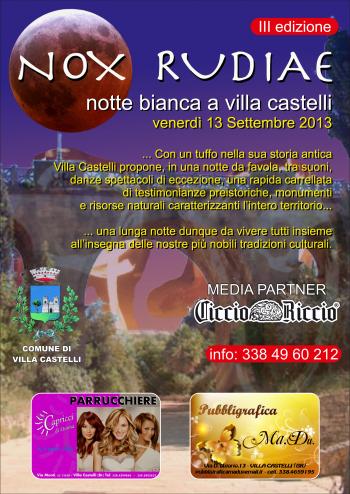 Nox Rudiae - Notte Bianca a Villa Castelli
