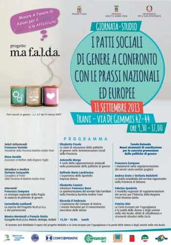 I Patti Sociali di Genere a Confronto Con le Prassi Nazionali ed Europee