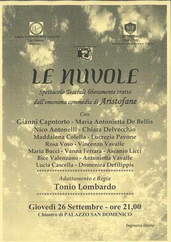 Spettacolo Teatrale "Le Nuvole" da Aristofane