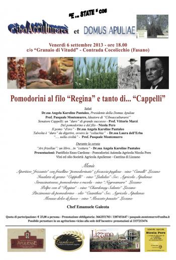 Pomodorini al filo “Regina” e tanto di “Cappelli”