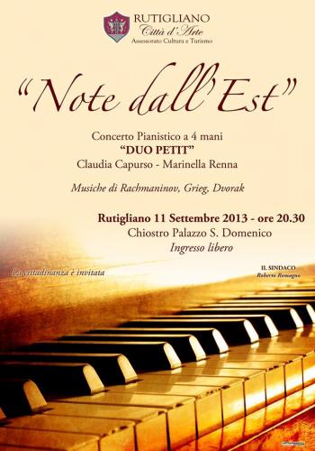 “Note dall’Est”: Concerto pianistico di Claudia Capurso e Marinella Renna