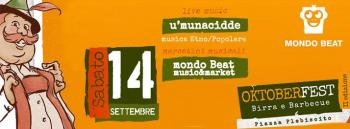 Mondo Beat Music Festival con U’Munacidde per la seconda edizione dell’Oktoberfest.