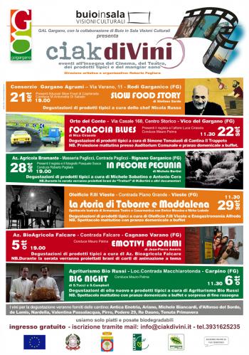 Ciak diVini - eventi all’insegna del Cinema, del Teatro, dei prodotti tipici e del mangiar sano