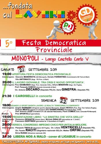 Festa Democratica Provinciale Giovani Democratici