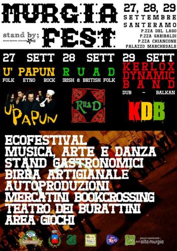 Murgiafest Ecofestival con U' Papun, Ruad, Kerlox Dynamic Band