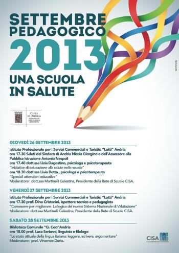 Settembre Pedagogico Andriese - il programma