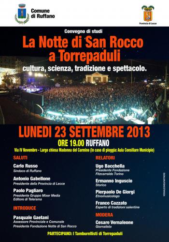 La Notte di San Rocco a Torrepaduli: cultura, scienza, tradizione e spettacolo