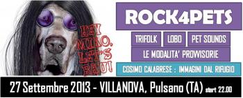 Rock 4 Pets con Trifolk, Lobo, Le Modalità Provvisorie e Pet Sounds in concerto