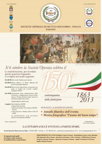 150 anni della Società Operaia di mutuo soccorso a Fasano