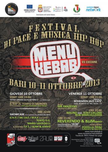 Menu Kebab 2013 - VII Edizione - Festival di Pace e Musica Hip Hop