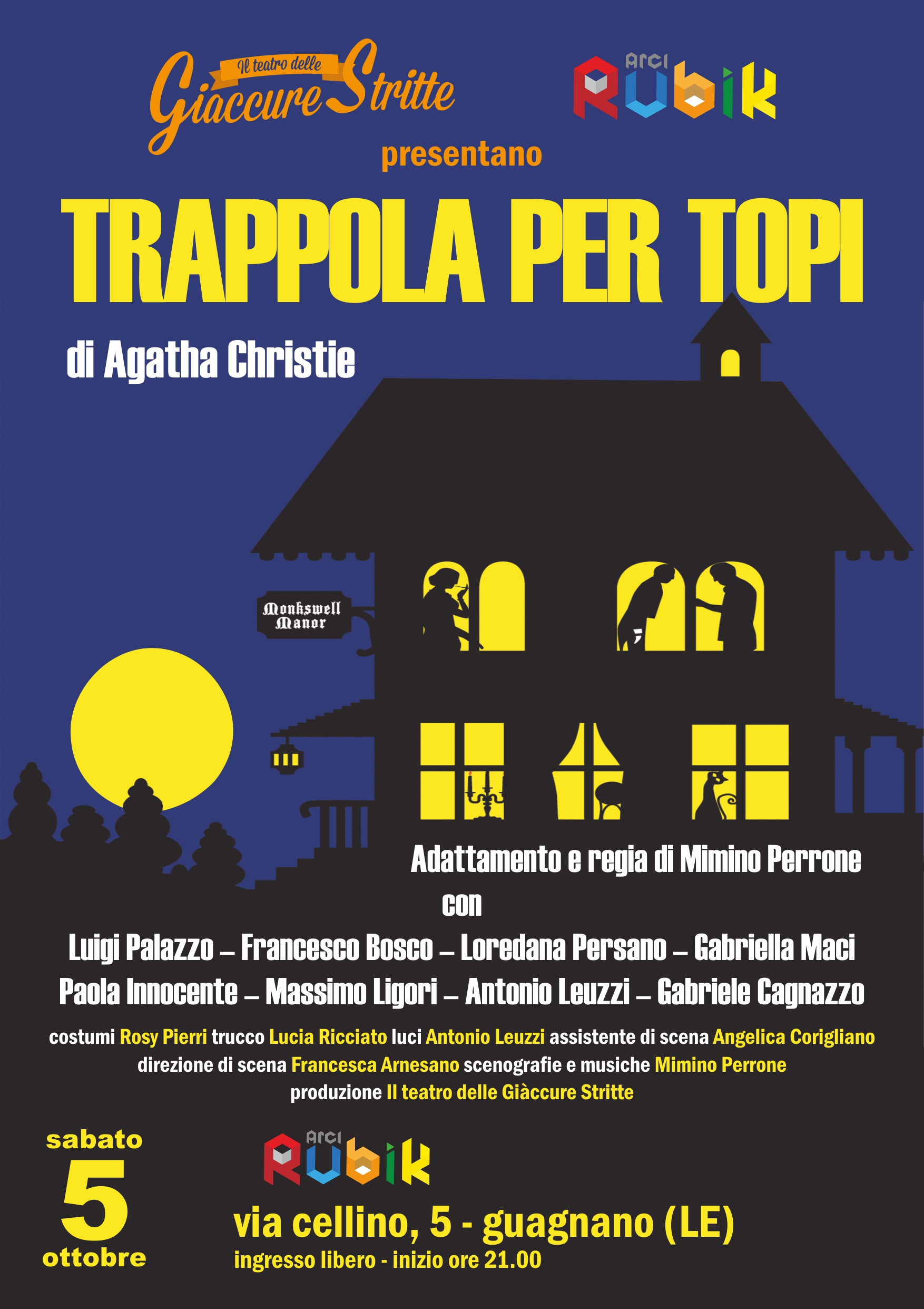Trappola per Topi Giallo in Tre Atti di Agatha Christie Guagnano il Tacco di Bacco Trappola per Topi Giallo in Tre Atti di Agatha Christie Guagnano il Tacco di Bacco