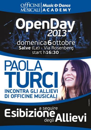 L'Open Day di Officine Musicali ospita Paola Turci