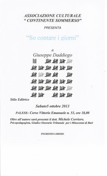 Presentazione di 'So contare i giorni. Prove di vita fuori e dentro il carcere' di Giuseppe Daddiego (Stilo Editrice)
