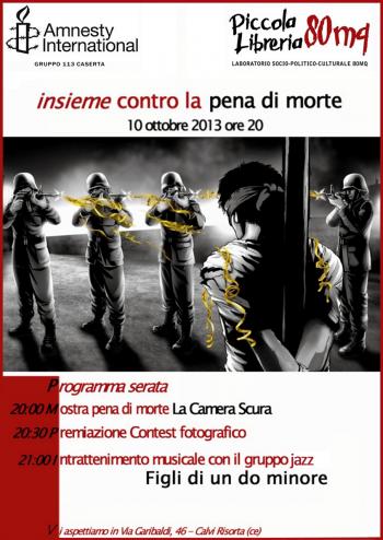 La Piccola Libreria 80mq e Amnesty Caserta insieme contro la pena di morte
