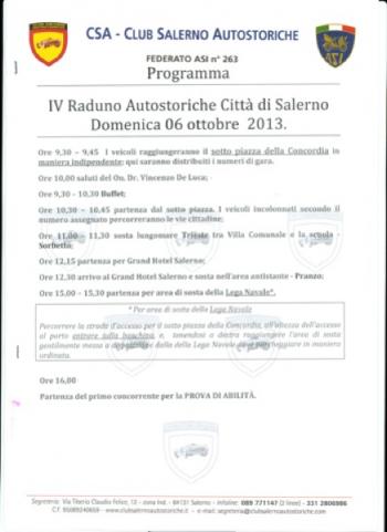 IV Raduno di Auto Storiche Città di Salerno