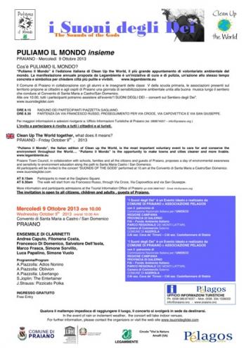 "I SUONI DEGLI DEI" INCONTRA "PULIAMO IL MONDO"