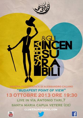 Live club 33 Giri presenta Sabba & Gli Incesurabili