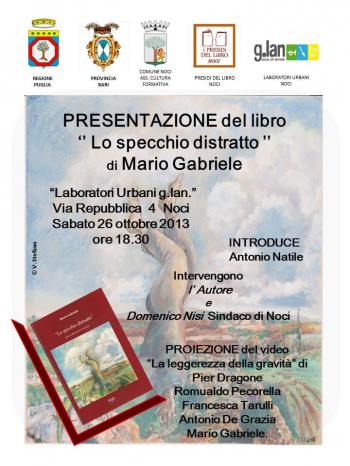 Presentazione del testo poetico "Lo specchio distratto" di Mario Gabriele