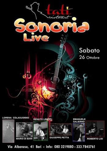 Musica 70/80 con i Sonoria Live