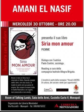 Presentazione del libro "Siria Mon Amour" di Amani El Nasif