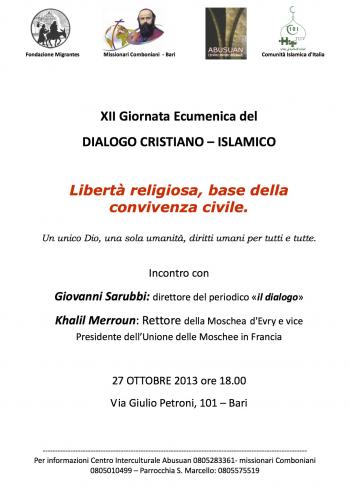 Incontro con l'Imam Khalil Merroun e Giovanni Sarubbi
