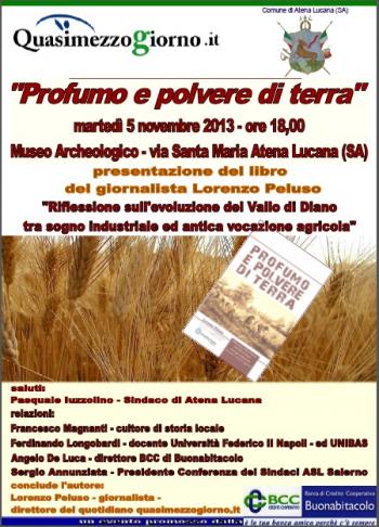 Il futuro del Vallo di Diano tra impresa giovane ed agricolPresentazione del libro del giornalista Lorenzo Peluso "Profumo e polvere di terra"