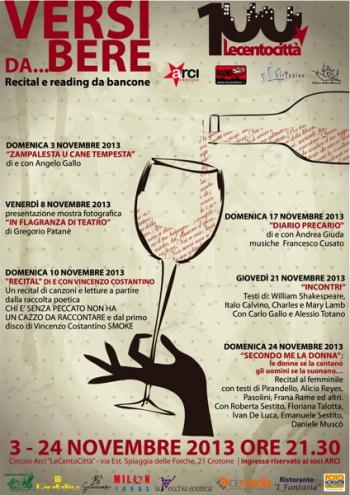 Versi...da bere. Recital e reading da bancone