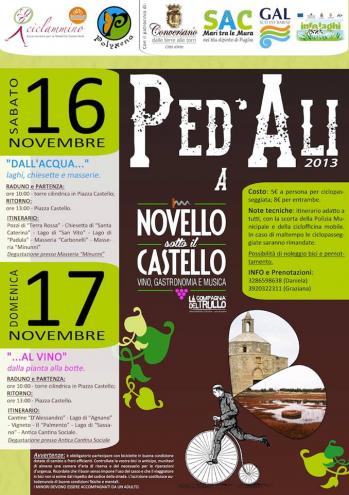 Ped'Ali: "Dall' Acqua al Vino" due ciclopasseggiate