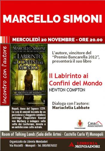 Presentazione del libro Il Labirinto ai confini del mondo di Marcello Simoni