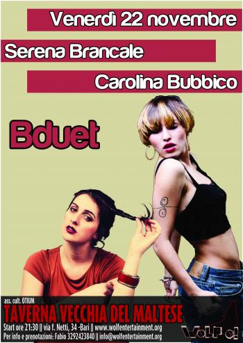 Serena Brancale e Carolina Bubbico "Bduet" live