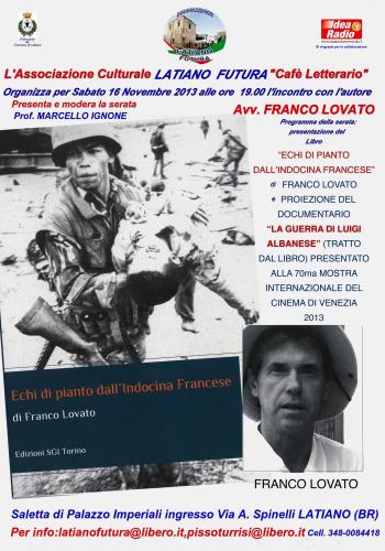 Franco Lovato – Echi di Pianto dall’Indocina Francese