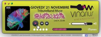 Giovedi 21 Novembre sul palco del Vinarius i "Globster" tribute band The Muse