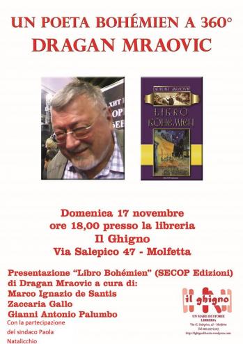 Presentazione Libro Bohémien del poeta serbo Dragan Marovic