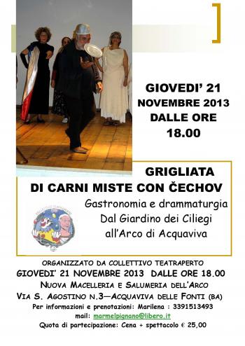Cechov - Gastronomia e drammaturgia dal giardino dei ciliegi all’arco di Acquaviva