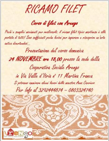 Presentazione del ricamo filet