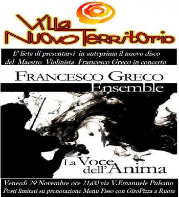 Villa Nuovo Territorio Inverno 2013                        Concerto di Francesco Greco