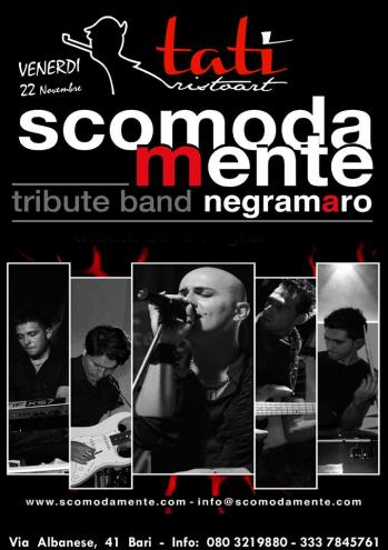 Tributo ai Negramaro con gli Scomoda-mente