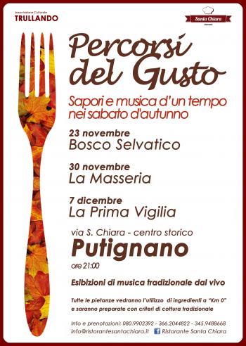 Percorsi del Gusto - sapori e musica d'un tempo nei sabato d'autunno