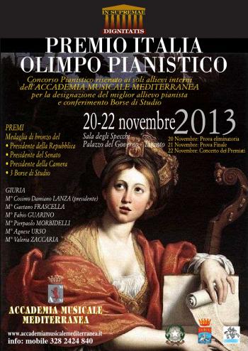 Premio Italia Olimpo Pianistico - il programma dei concerti
