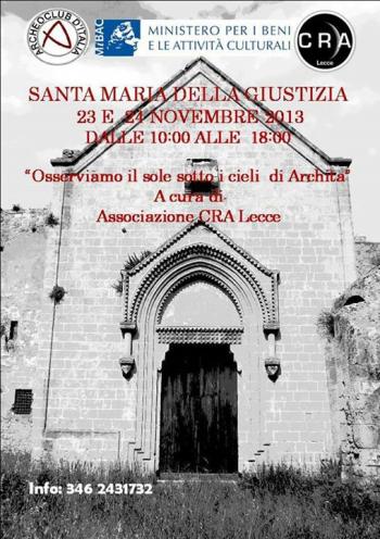 Apertura Santa Maria della Giustizia