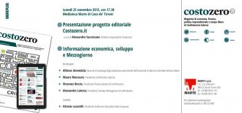 Presentazione del progetto editoriale Costozero.it