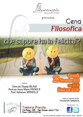 Che sapore ha la felicità - Cena Filosofica