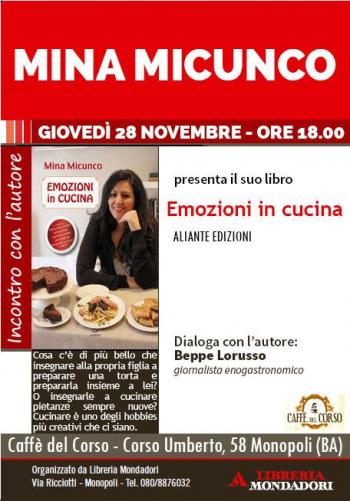 Presentazione del libro Emozioni in Cucina di Mina Micunco