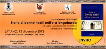 Presentazione del libro "Storie di donne nobili nell'era longobarda"